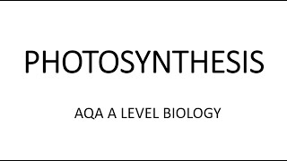 PHOTOSYNTHESIS  AQA A LEVEL BIOLOGY  EXAM QUESTIONS RUN THROUGH [upl. by Nial]