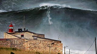 Garrett Mcnamara Rides the Biggest Wave of All Time in Nazaré [upl. by Yeleen]