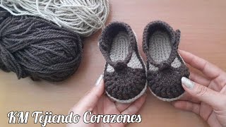 Alpargatas Tejidas a Crochet para Bebé de 0 a 3 meses [upl. by Attelrak306]