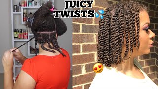 How To Twists Natural Hair Properly As A Protective Style  No Added Hair Needed [upl. by Baxter]