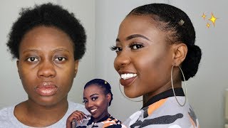 I CANT CORNROW  NO PROBLEM Abeg Easy Natural Protective Style  Short 4C Natural Hair Tutorial [upl. by Aissirac129]