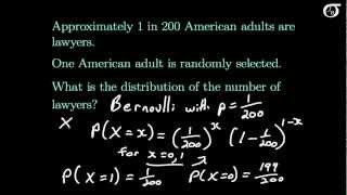 Introduction to the Bernoulli Distribution [upl. by Bekah]