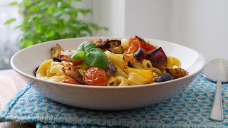 Pasta mit Ofengemüse Rezept  Veggie Pasta with Oven Vegetables Recipe  ENG SUBS [upl. by Toms]