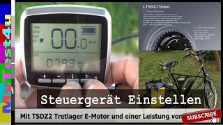 EBike Steuerung einstellen TSDZ2 Motor [upl. by Hellene]