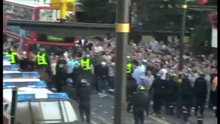 West Ham vs Millwall Hooligan Riots outside Upton Park [upl. by Cliff]