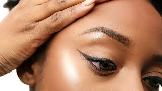 Winged eyeliner tutorial Detailed Easy application for beginners slightly hooded eyes [upl. by Liggett]