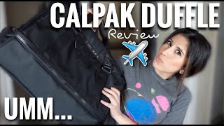 CALPAK STEVYN DUFFEL REVIEW  PERFECT CARRY ON BAG  TRAVEL ESSENTIALS [upl. by Enoyrt]