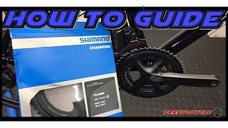 How To Replace Chainrings Shimano 4 Bolt Road Crankset [upl. by Jollenta]