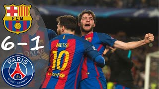 Barcelona vs PSG 61 Extended highlights UCL 201617 Barcelona Historic Remontada [upl. by Lela713]