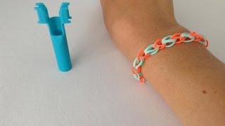 Rainbow loom Nederlands basis armbandje op de mini loom [upl. by Schiff]