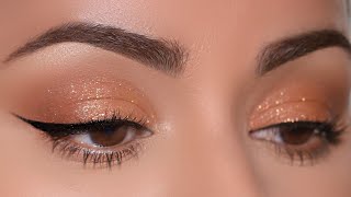 EASIEST Sparkly Monotone Cut Crease ever created [upl. by Natie]