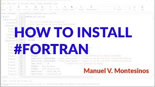 Fortran  How To Install Fortran on Windows [upl. by Naihtsirc742]