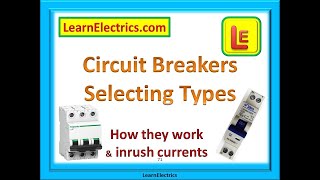 CIRCUIT BREAKER TYPES  How they work and inrush currents [upl. by Dempsey]