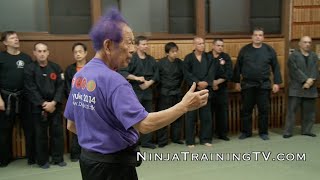 SPECIAL Ninja Grandmaster Masaaki Hatsumi Sensei  Budo Taijutsu at Hombu Dojo 3 [upl. by Eatnom]