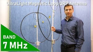 40M UltraLight QRP magnetic loop antenna  TEST  XIEGU X5105 [upl. by Orgel639]