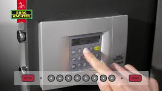 Changing the admin code  BurgWachter PointSafe Version E Lock [upl. by Denney]