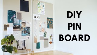 DIY Pin Board  Bulletin Board  Mood Board [upl. by Esinahs224]