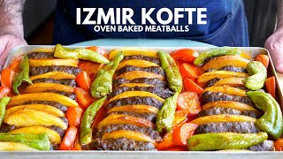 Izmir Kofte Oven Baked Turkish Meatballs in Tomato Sauce [upl. by Idell]