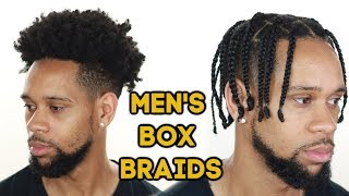 HOW TO MENS BOX BRAIDS on TYPE 4 NATURAL HAIR [upl. by Rokach]