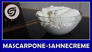 MASCARPONE SAHNECREME  Basic Rezept  CJs Backtraum [upl. by Leahcimrej]