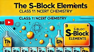 The sBlock Elements  Class 11 NCERT Chemistry Explained [upl. by Ahsa769]