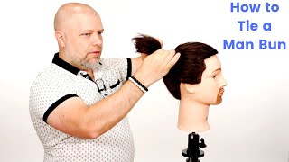 How to Tie a Man Bun  TheSalonGuy [upl. by Algie]