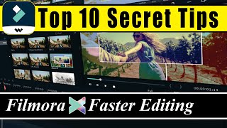 10 Secret Tips to Edit Faster  Wondershare Filmora X [upl. by Matthieu93]