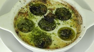 Delicious Escargots Bourguignone Baked Snails in Garlic Parsley Butter [upl. by Modern]