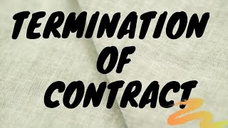 TERMINATION OF CONTRACTLaw of contract Lesson 7 [upl. by Joelynn]