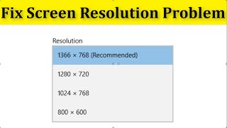 How To Fix Screen Resolution Problem Windows 10  Bad Screen Resolution Windows 10 [upl. by Riordan614]