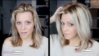 DIY Voluminous hair blowout tutorial video [upl. by Nhojleahcim57]