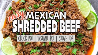 Easy Crockpot Mexican Shredded Beef [upl. by Ahcsatan883]