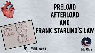 Preload Afterload and Frank Starling Law [upl. by Hyatt]