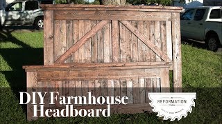 Farmhouse Headboard  DIY  How to [upl. by Harriman598]