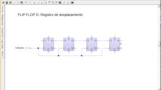 Flip Flop D Registro de desplazamiento [upl. by Whitelaw]