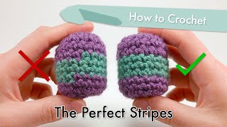 How to Crochet The Perfect Stripes  Amigurumi Tutorial [upl. by Ailemor]