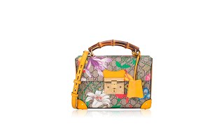 Gucci GG Supreme Flora Padlock Small Bamboo Shoulder Bag Beige Yellow [upl. by Curzon78]