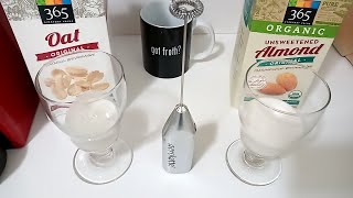 Oat Milk vs Almond Milk part 2 Frothing Test [upl. by Munford329]