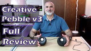 Creative Pebble v3 Computer Speakers Full Review amp Sound Test [upl. by Fronniah]