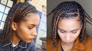 Mini BRAIDS Easy Protective Style for NATURAL HAIR [upl. by Doralyn]