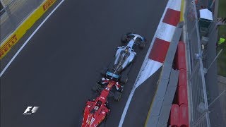 Hamilton amp Vettel Come To Blows  2017 Azerbaijan Grand Prix [upl. by Eednim]