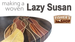 Woodworking Making a woven Lazy Susan [upl. by Melda]