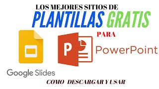 4 Sitios de PLANTILLAS PARA POWERPOINT y Google SLIDES GRATIS 🤑 [upl. by Bohlin805]