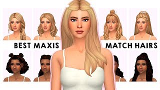 MY MAXIS MATCH HAIR COLLECTION  Sims 4 Custom Content Showcase amp LINKS [upl. by Ecidnak486]