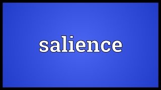 Salience Meaning [upl. by Aja]