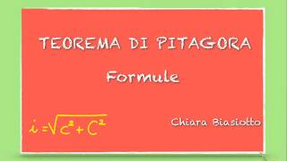 Teorema di Pitagora formule [upl. by Nahsrad]