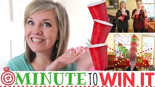 Christmas Minute to Win it Games Our favorites All with Dollar Store items [upl. by Trahurn217]