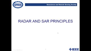 3 Radar and SAR Principles [upl. by Meehyrb]