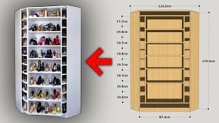 HOW TO MAKE A ROTATING SHOES RACK [upl. by Nivre879]