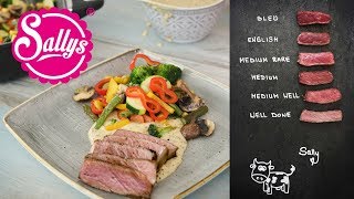 Steak mit Senfsoße und bunter Gemüsepfanne  Sallys Welt [upl. by Oralla]